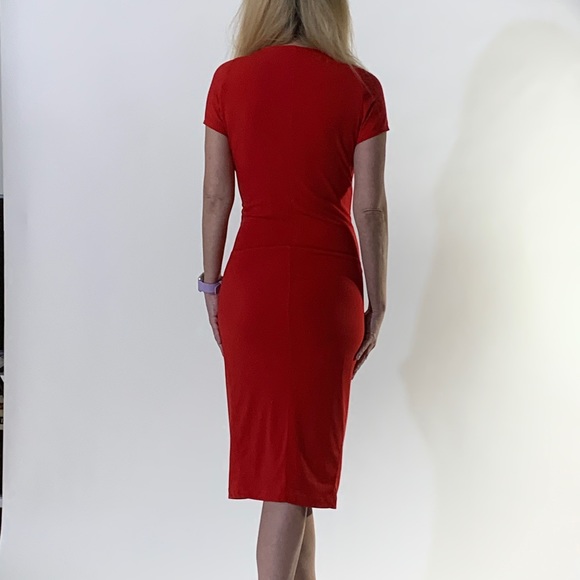 ⭐️HOST PICK⭐️ NWOT Bailey Red Front Tie Dress W/Pockets! Size SP - Picture 3 of 7